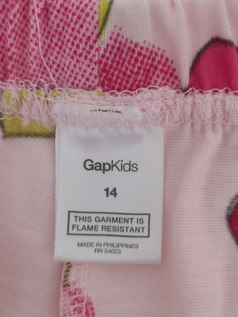GAP Pink Bear Headphone Pocket Pajama Set Size 14 Girls